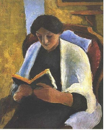 August Macke Reading woman oil painting image